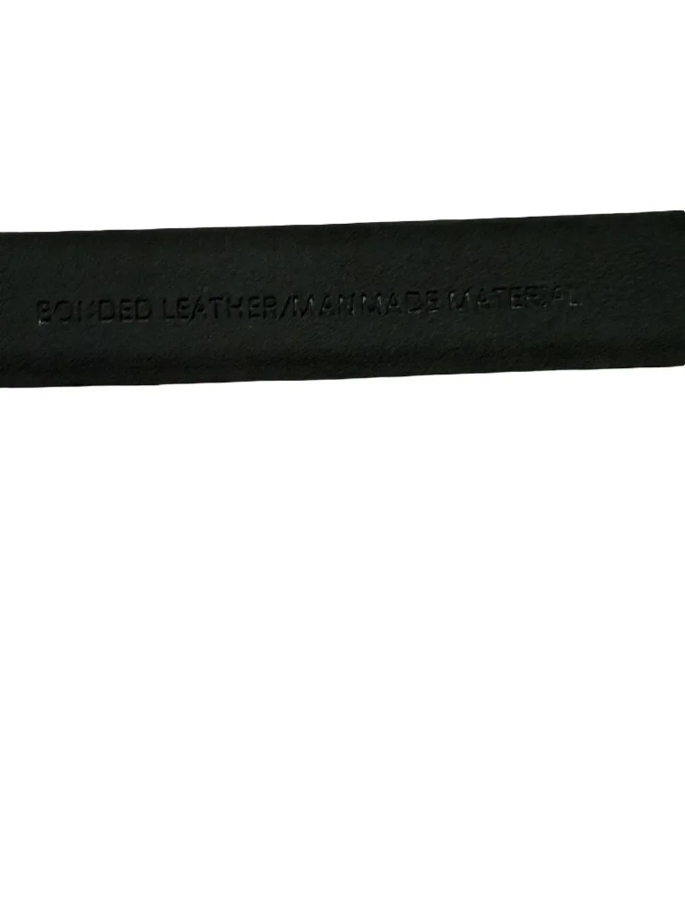 Beverly Hills Polo Club Black Bonded Leather Belt Size 38 Silver Buckle